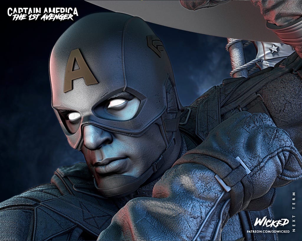 P站图纸印象馆 3DWicked 漫威 复联 美国队长 3DWicked 漫威 复联 美国队长