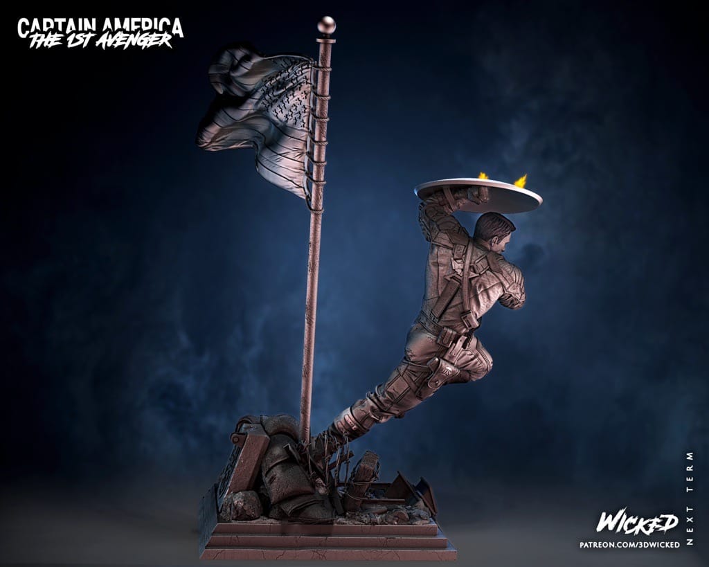 P站图纸印象馆 3DWicked 漫威 复联 美国队长 3DWicked 漫威 复联 美国队长