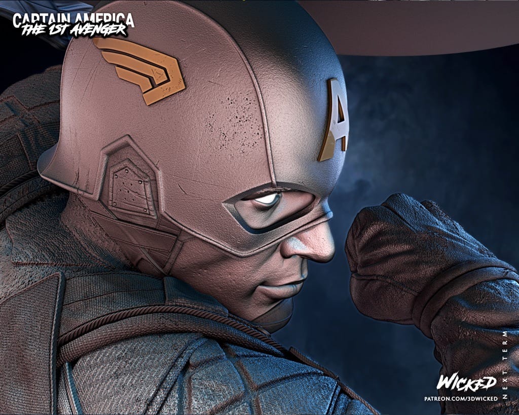 P站图纸印象馆 3DWicked 漫威 复联 美国队长 3DWicked 漫威 复联 美国队长