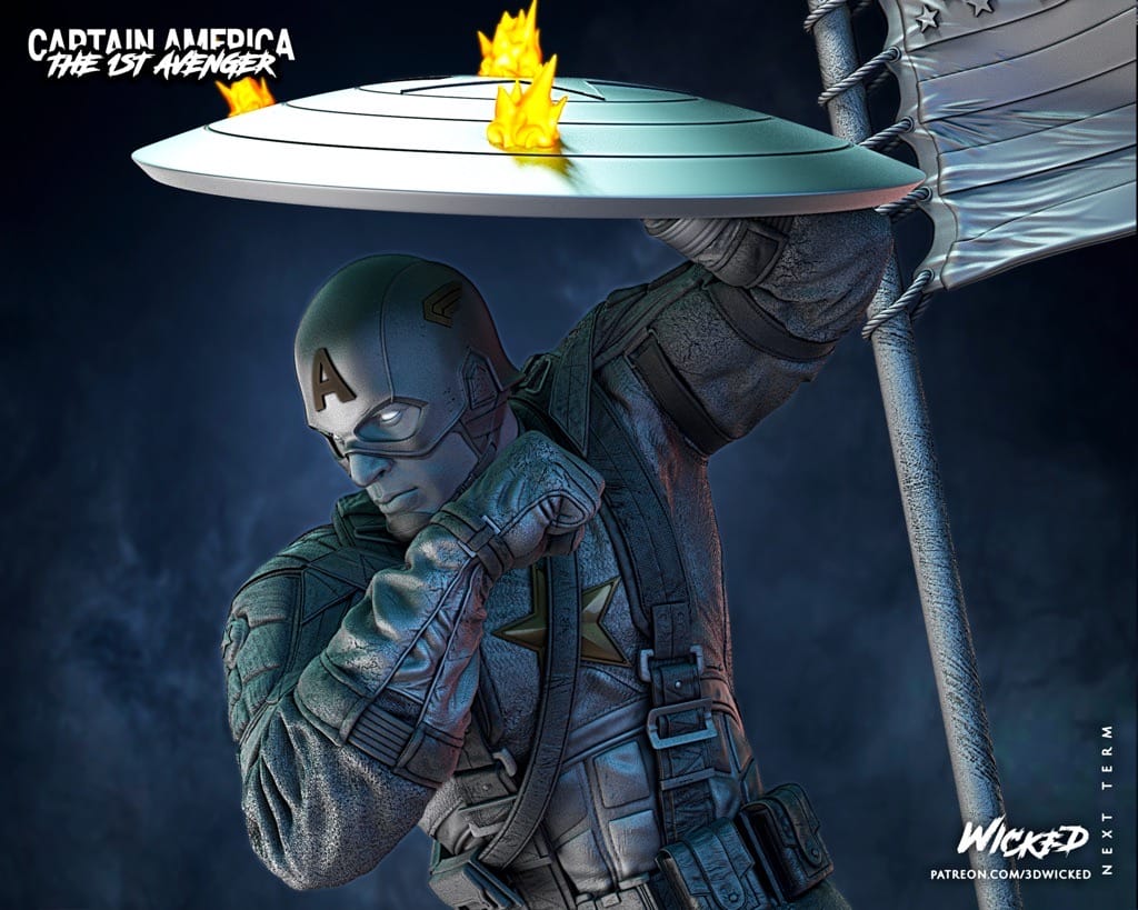 P站图纸印象馆 3DWicked 漫威 复联 美国队长 3DWicked 漫威 复联 美国队长