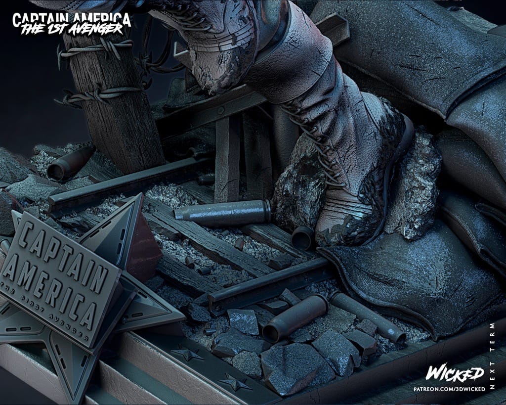 P站图纸印象馆 3DWicked 漫威 复联 美国队长 3DWicked 漫威 复联 美国队长