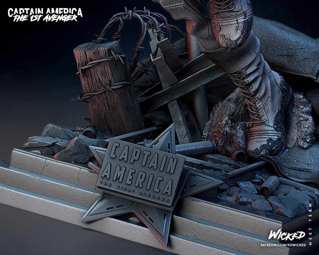 P站图纸印象馆 3DWicked 漫威 复联 美国队长 3DWicked 漫威 复联 美国队长