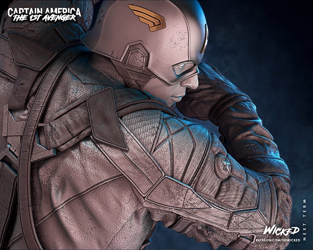 P站图纸印象馆 3DWicked 漫威 复联 美国队长 3DWicked 漫威 复联 美国队长