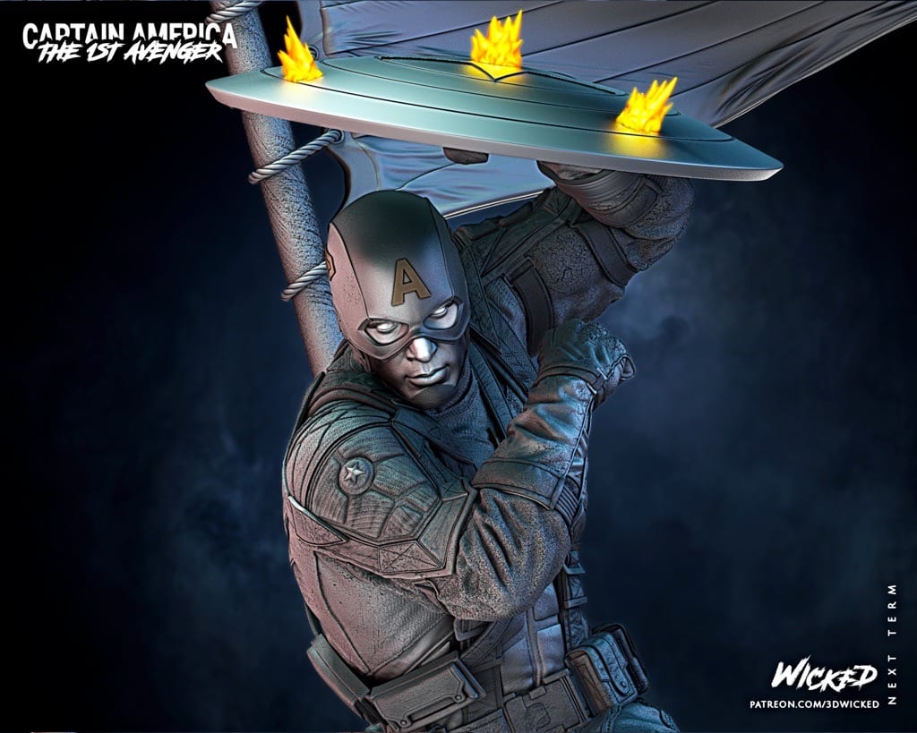 P站图纸印象馆 3DWicked 漫威 复联 美国队长 3DWicked 漫威 复联 美国队长