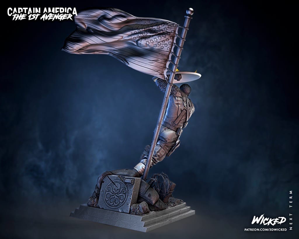 P站图纸印象馆 3DWicked 漫威 复联 美国队长 3DWicked 漫威 复联 美国队长