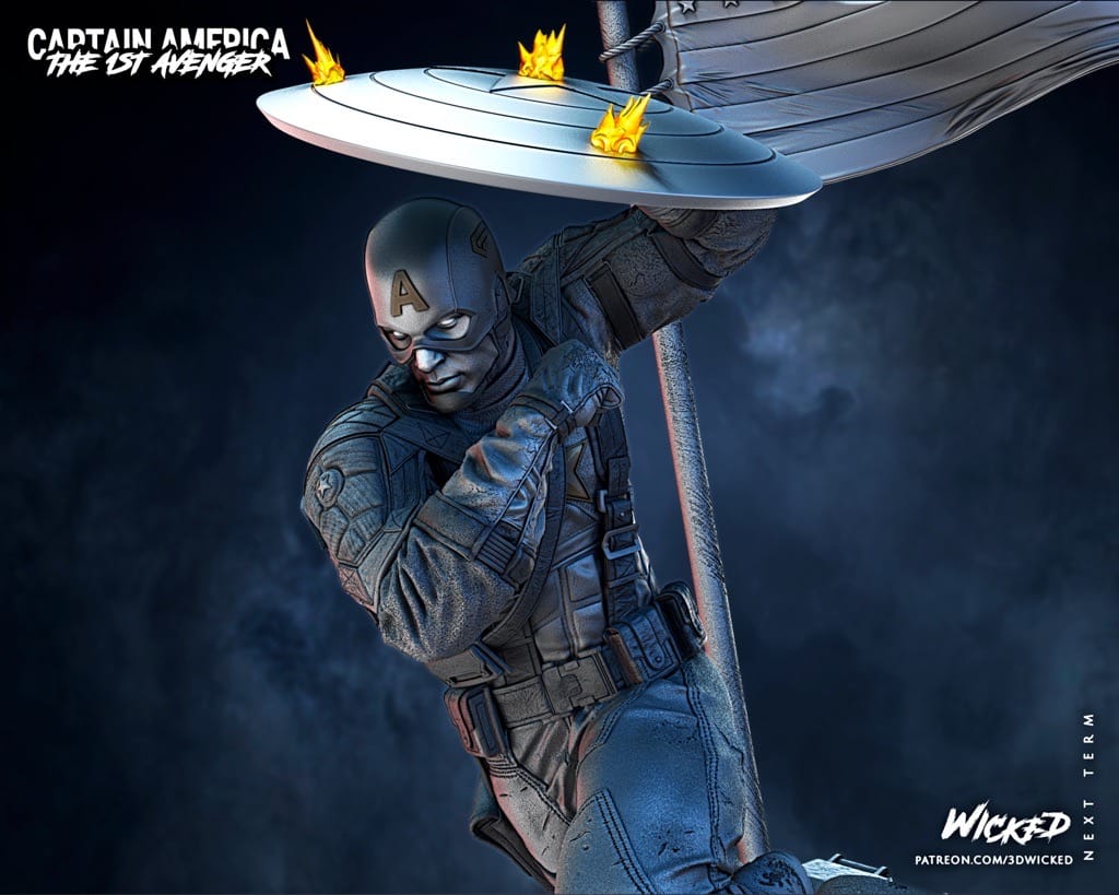 P站图纸印象馆 3DWicked 漫威 复联 美国队长 3DWicked 漫威 复联 美国队长