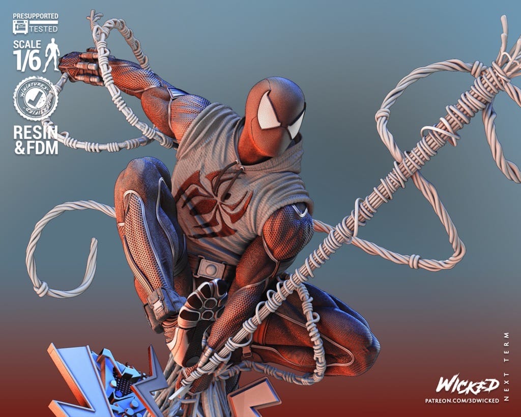 P站图纸印象馆 3DWicked 漫威 猩红蜘蛛 3DWicked 漫威 猩红蜘蛛