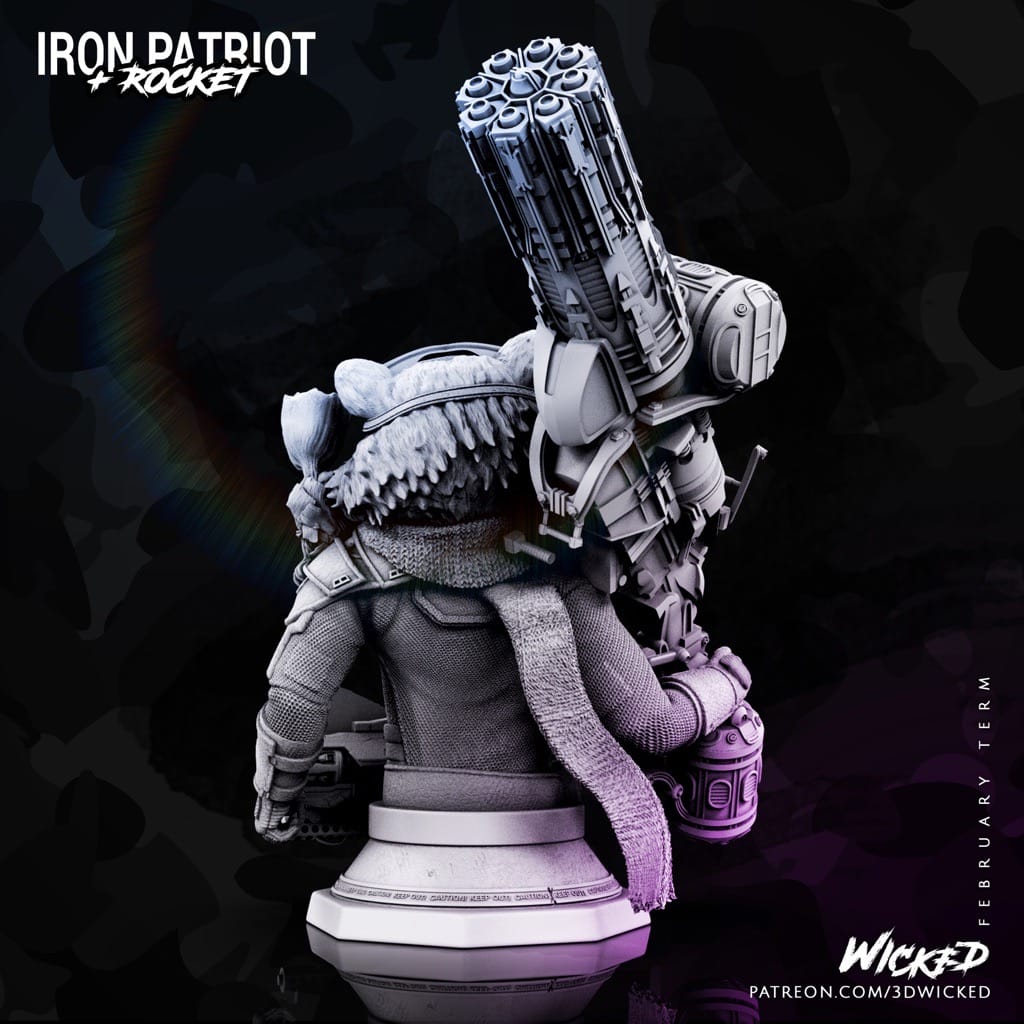 P站图纸印象馆 3DWicked 漫威 银河护卫队 火箭浣熊 3DWicked 漫威 银河护卫队 火箭浣熊