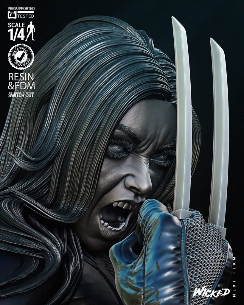 P站图纸印象馆 3DWicked 漫威 X战警 X23 3DWicked 漫威 X战警 X23