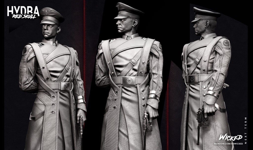 P站图纸印象馆 3DWicked 漫威 美国队长 红骷髅 3DWicked 漫威 美国队长 红骷髅