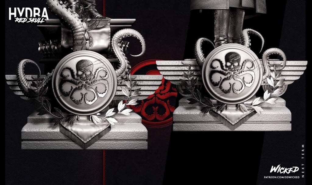 P站图纸印象馆 3DWicked 漫威 美国队长 红骷髅 3DWicked 漫威 美国队长 红骷髅