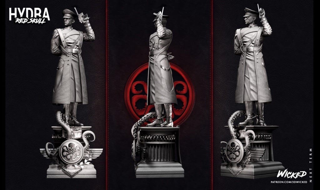P站图纸印象馆 3DWicked 漫威 美国队长 红骷髅 3DWicked 漫威 美国队长 红骷髅
