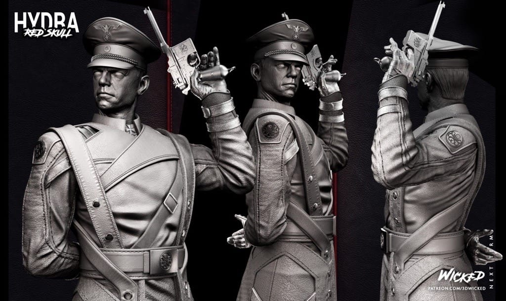 P站图纸印象馆 3DWicked 漫威 美国队长 红骷髅 3DWicked 漫威 美国队长 红骷髅