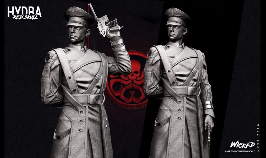 P站图纸印象馆 3DWicked 漫威 美国队长 红骷髅 3DWicked 漫威 美国队长 红骷髅