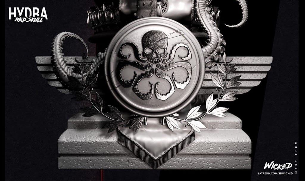 P站图纸印象馆 3DWicked 漫威 美国队长 红骷髅 3DWicked 漫威 美国队长 红骷髅