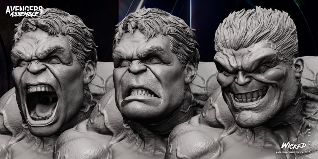 P站图纸印象馆 3DWicked 漫威 复联 浩克 3DWicked 漫威 复联 浩克