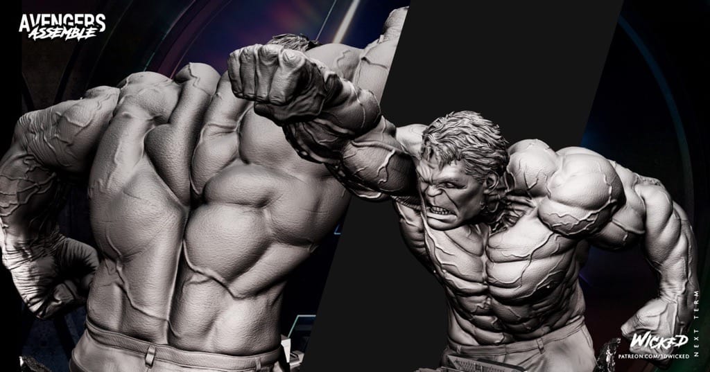P站图纸印象馆 3DWicked 漫威 复联 浩克 3DWicked 漫威 复联 浩克