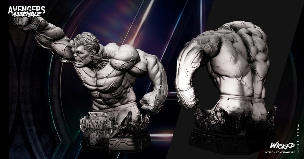 P站图纸印象馆 3DWicked 漫威 复联 浩克 3DWicked 漫威 复联 浩克