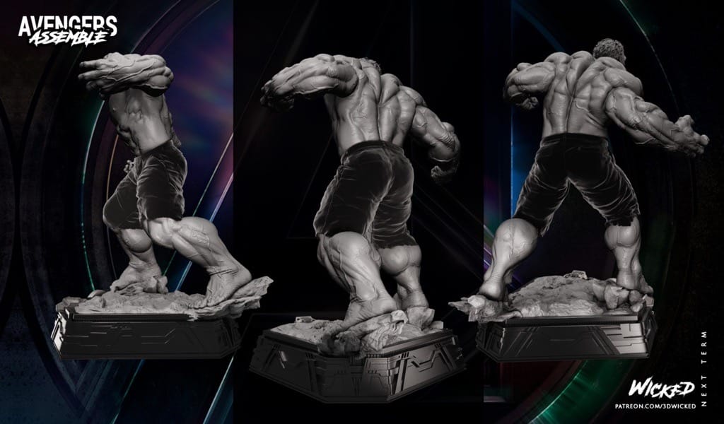 P站图纸印象馆 3DWicked 漫威 复联 浩克 3DWicked 漫威 复联 浩克