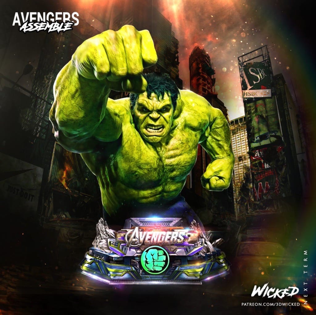 P站图纸印象馆 3DWicked 漫威 复联 浩克 3DWicked 漫威 复联 浩克