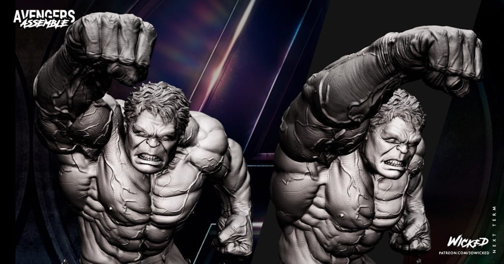 P站图纸印象馆 3DWicked 漫威 复联 浩克 3DWicked 漫威 复联 浩克