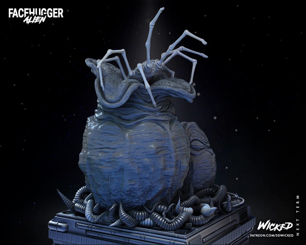 P站图纸印象馆 3DWicked 异形 Facehugger 3DWicked 异形 Facehugger