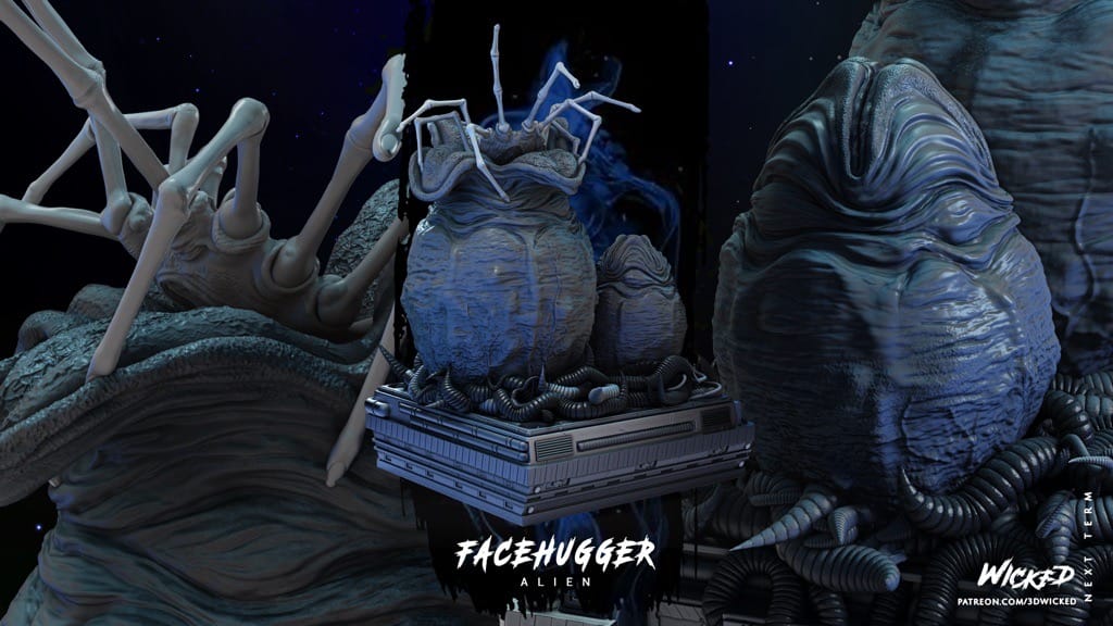 P站图纸印象馆 3DWicked 异形 Facehugger 3DWicked 异形 Facehugger