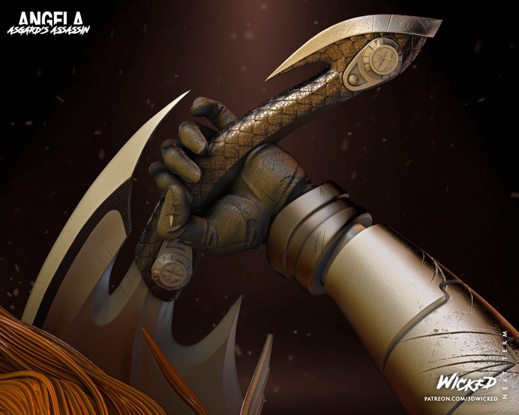 P站图纸印象馆 3DWicked 漫威 仙宫刺客 安吉拉 3DWicked 漫威 仙宫刺客 安吉拉