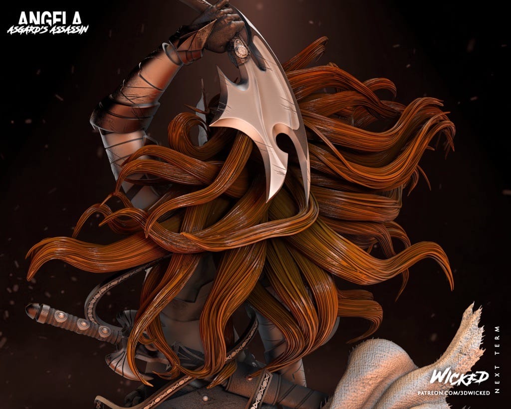 P站图纸印象馆 3DWicked 漫威 仙宫刺客 安吉拉 3DWicked 漫威 仙宫刺客 安吉拉