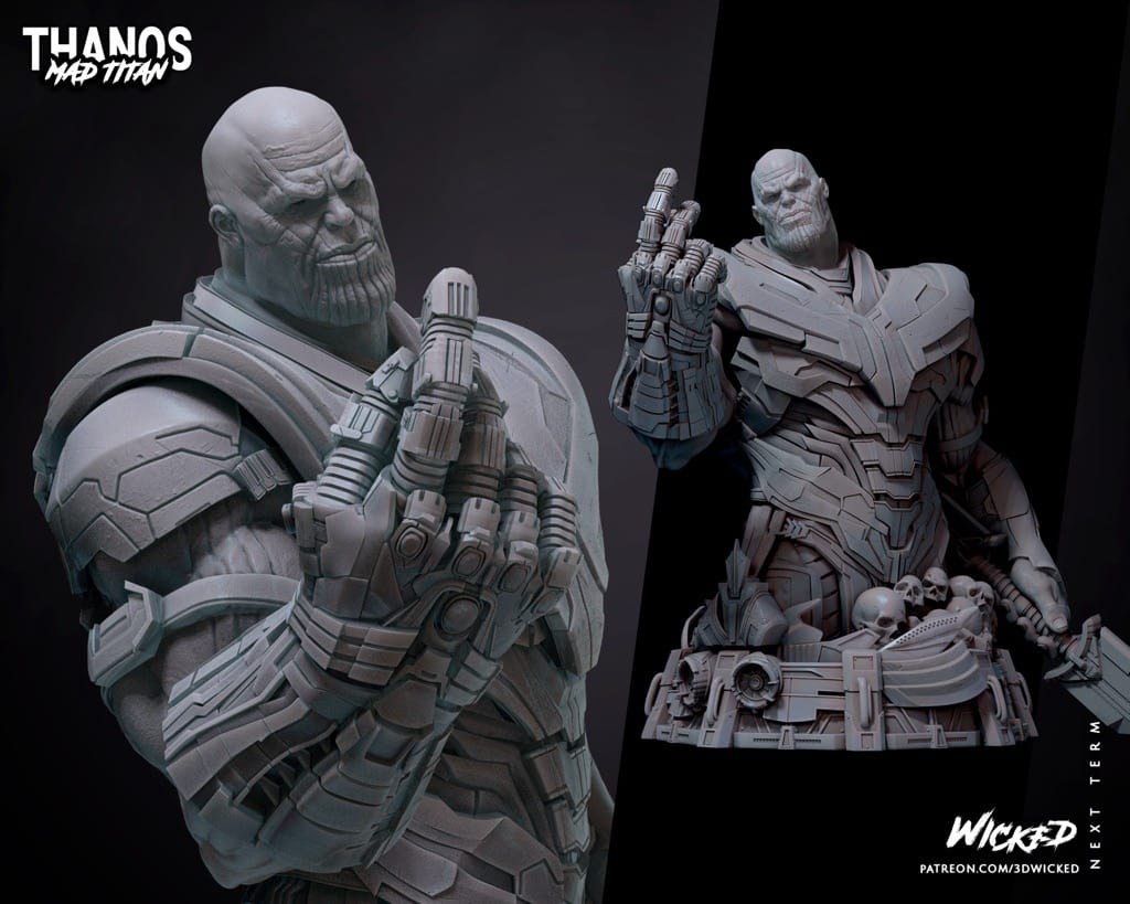 P站图纸印象馆 3DWicked 漫威 复联 灭霸 3DWicked 漫威 复联 灭霸