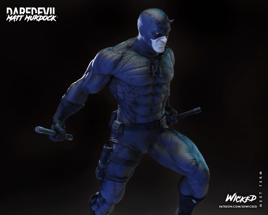 P站图纸印象馆 3DWicked 漫威 夜魔侠 3DWicked 漫威 夜魔侠