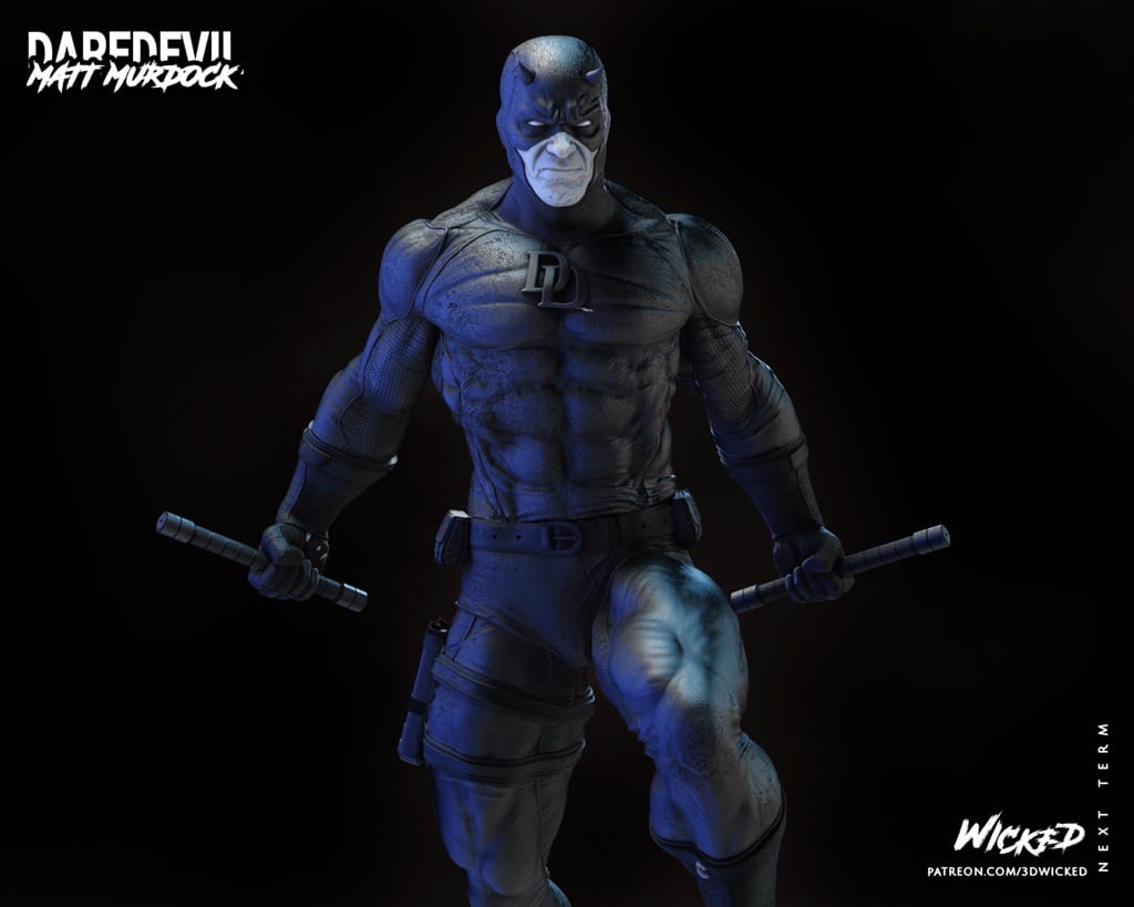 P站图纸印象馆 3DWicked 漫威 夜魔侠 3DWicked 漫威 夜魔侠