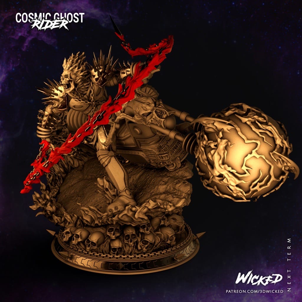 P站图纸印象馆 3DWicked 漫威 恶灵骑士 灵魂战车 3DWicked 漫威 恶灵骑士 灵魂战车