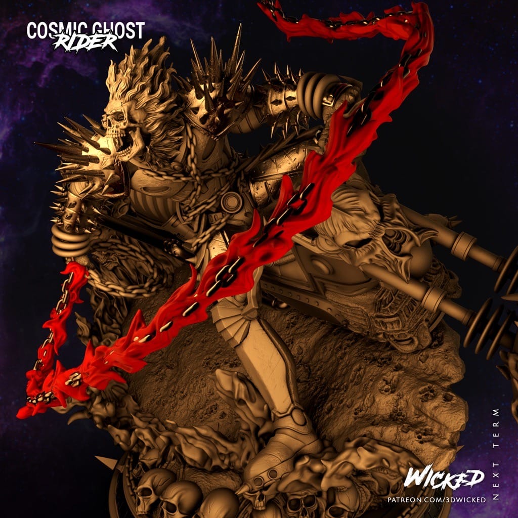 P站图纸印象馆 3DWicked 漫威 恶灵骑士 灵魂战车 3DWicked 漫威 恶灵骑士 灵魂战车