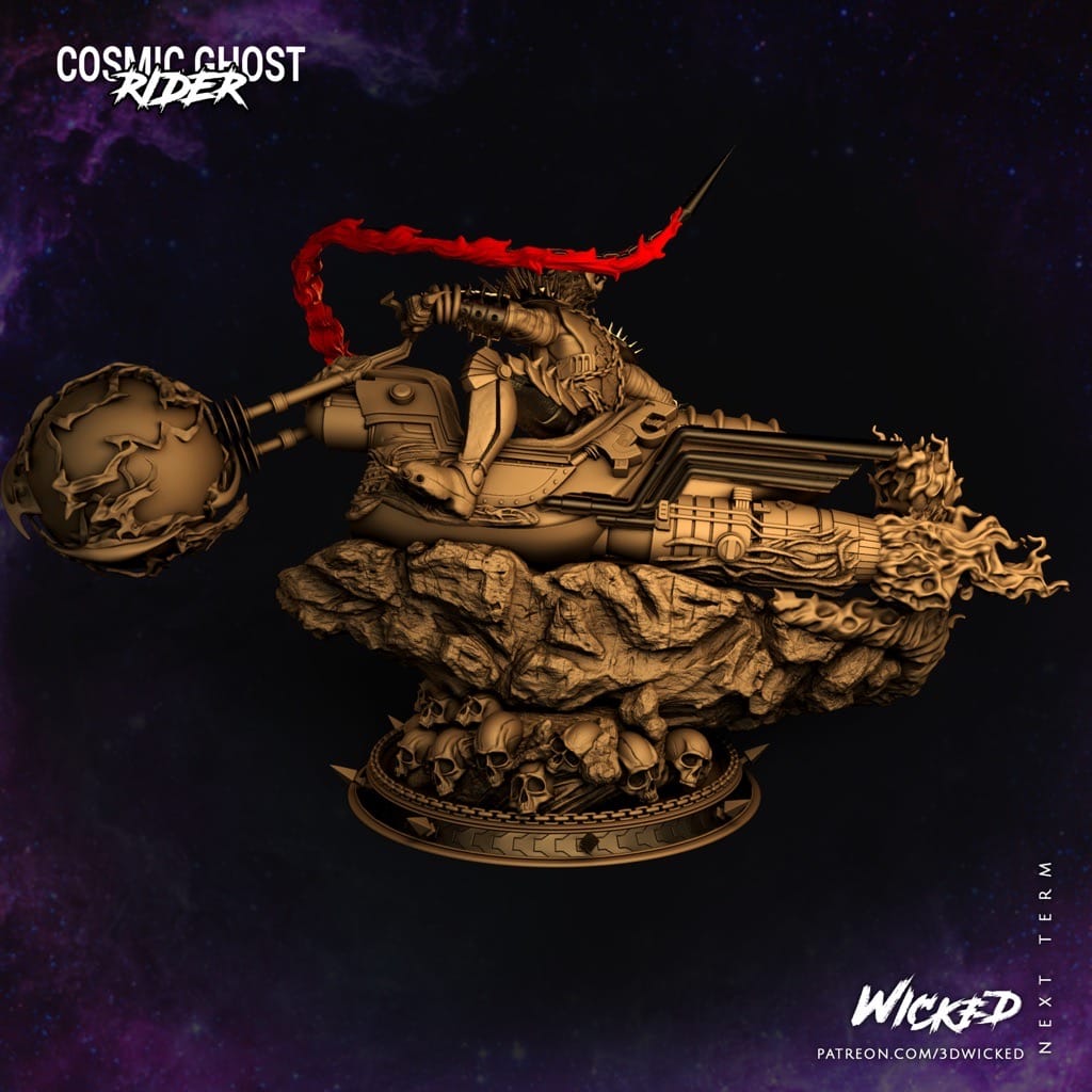 P站图纸印象馆 3DWicked 漫威 恶灵骑士 灵魂战车 3DWicked 漫威 恶灵骑士 灵魂战车