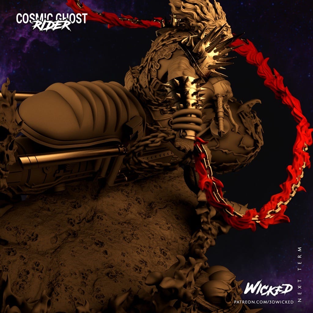 P站图纸印象馆 3DWicked 漫威 恶灵骑士 灵魂战车 3DWicked 漫威 恶灵骑士 灵魂战车