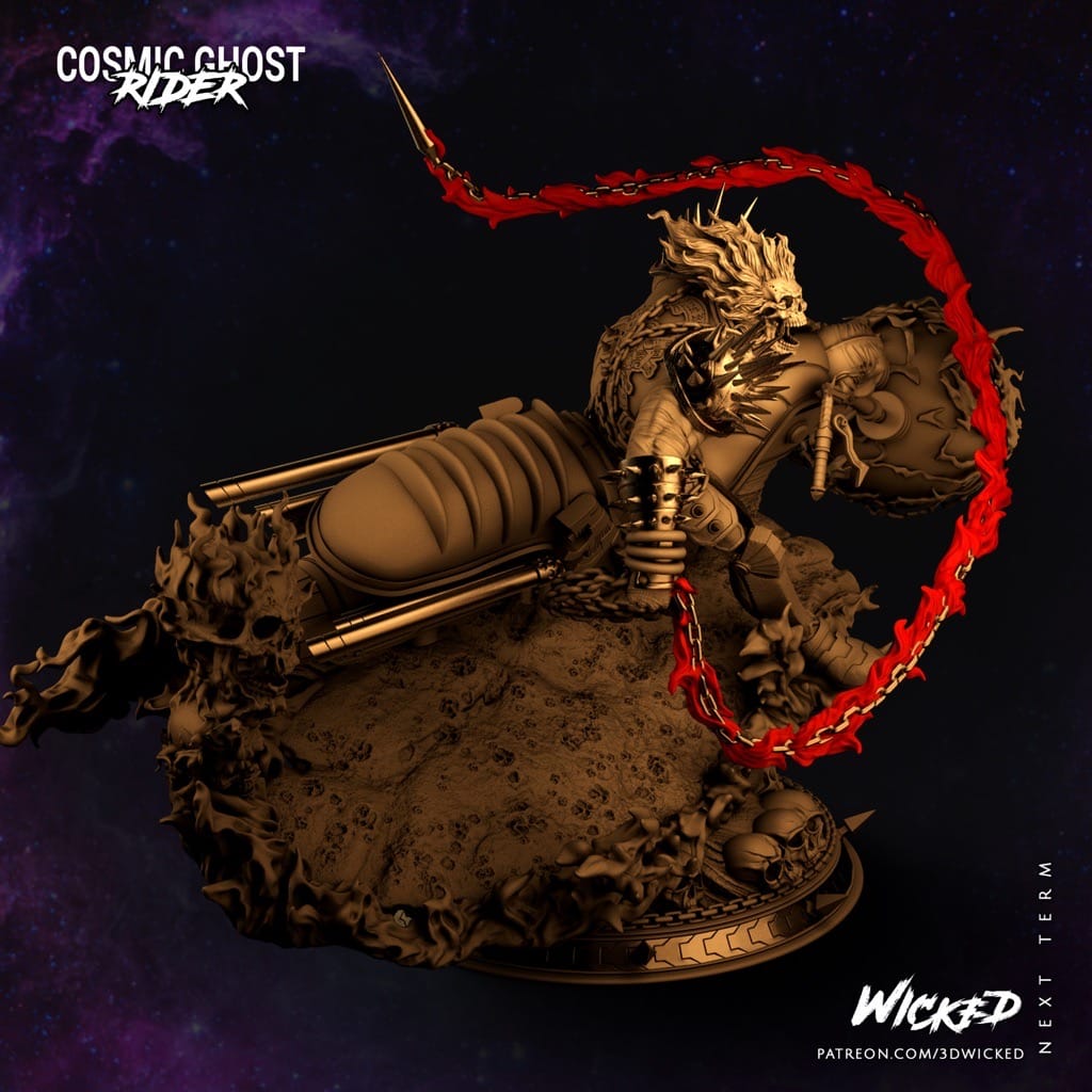 P站图纸印象馆 3DWicked 漫威 恶灵骑士 灵魂战车 3DWicked 漫威 恶灵骑士 灵魂战车