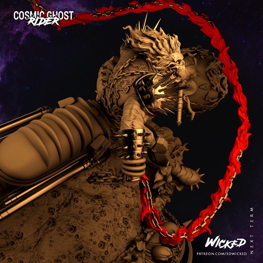 P站图纸印象馆 3DWicked 漫威 恶灵骑士 灵魂战车 3DWicked 漫威 恶灵骑士 灵魂战车