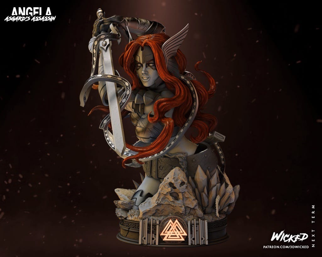 P站图纸印象馆 3DWicked 漫威 仙宫刺客 安吉拉 3DWicked 漫威 仙宫刺客 安吉拉