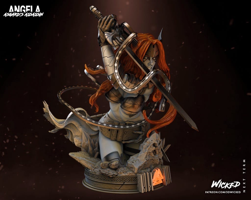 P站图纸印象馆 3DWicked 漫威 仙宫刺客 安吉拉 3DWicked 漫威 仙宫刺客 安吉拉
