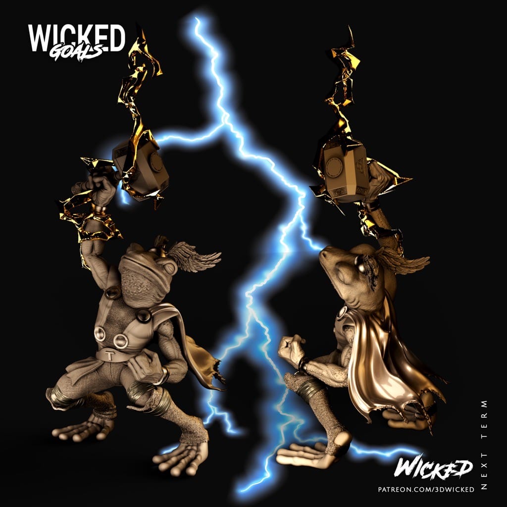 P站图纸印象馆 3DWicked 漫威 青蛙雷神 3DWicked 漫威 青蛙雷神