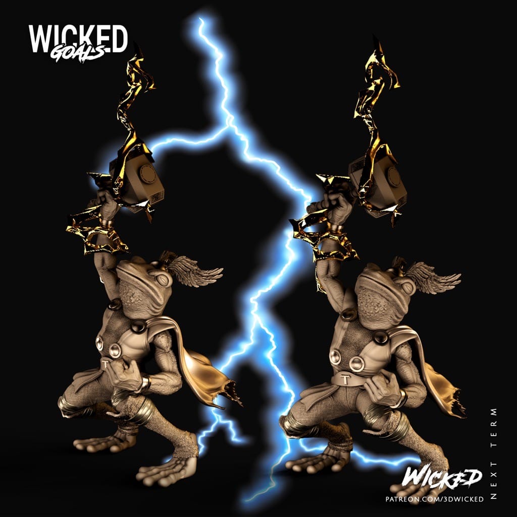 P站图纸印象馆 3DWicked 漫威 青蛙雷神 3DWicked 漫威 青蛙雷神