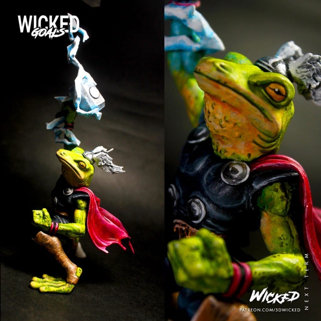 P站图纸印象馆 3DWicked 漫威 青蛙雷神 3DWicked 漫威 青蛙雷神