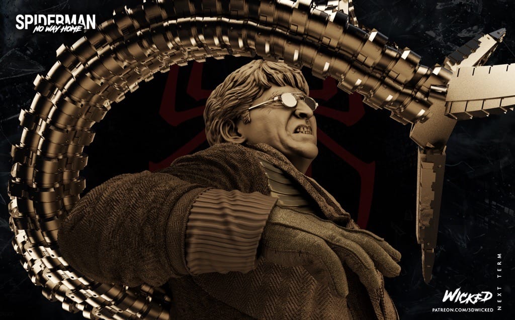 P站图纸印象馆 3DWicked 漫威 蜘蛛侠 博士章鱼 3DWicked 漫威 蜘蛛侠 博士章鱼