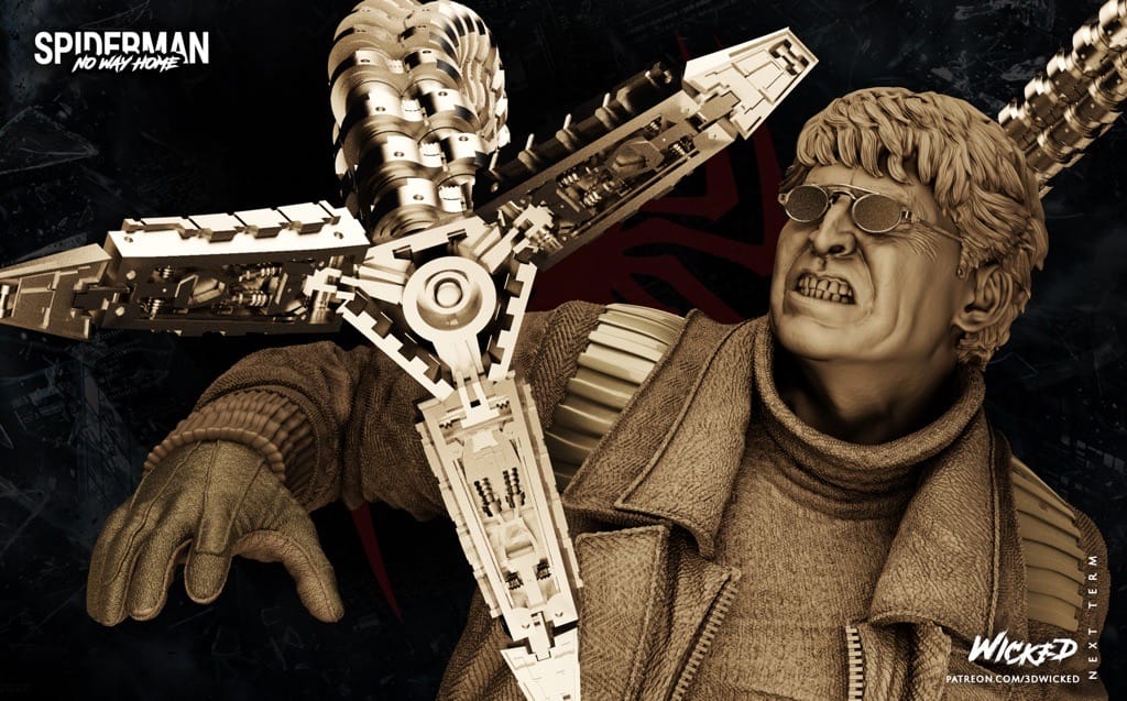 P站图纸印象馆 3DWicked 漫威 蜘蛛侠 博士章鱼 3DWicked 漫威 蜘蛛侠 博士章鱼