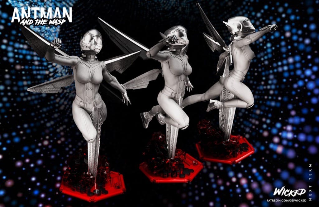 P站图纸印象馆 3DWicked 漫威 蚁人 黄蜂女 3DWicked 漫威 蚁人 黄蜂女