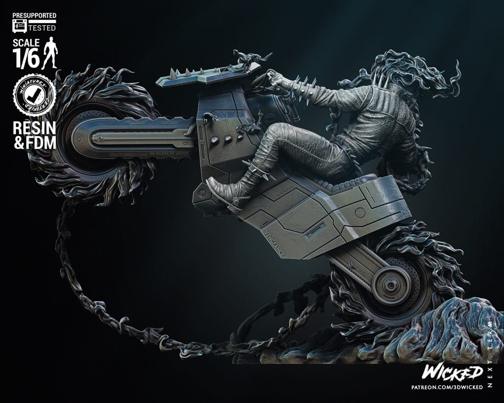 P站图纸印象馆 3DWicked 漫威 恶灵骑士 3DWicked 漫威 恶灵骑士