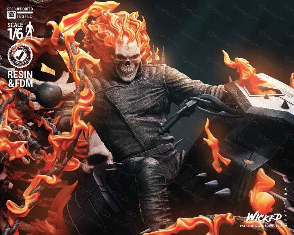 P站图纸印象馆 3DWicked 漫威 恶灵骑士 3DWicked 漫威 恶灵骑士