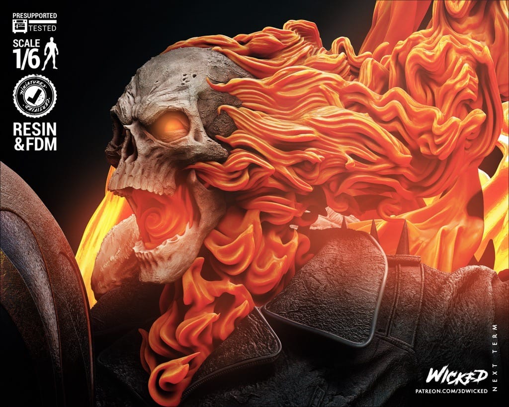 P站图纸印象馆 3DWicked 漫威 恶灵骑士 3DWicked 漫威 恶灵骑士