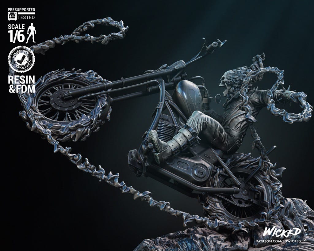 P站图纸印象馆 3DWicked 漫威 恶灵骑士 3DWicked 漫威 恶灵骑士